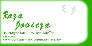 roza jovicza business card
